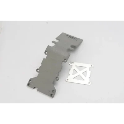Traxxas T-Maxx Rear Skidplate (Gray) w/ Stainless Steel Plate (4938A)