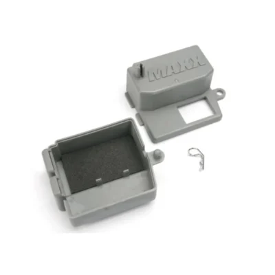 Box, receiver (upper and lower halves)/ clip (1)/ foam pad