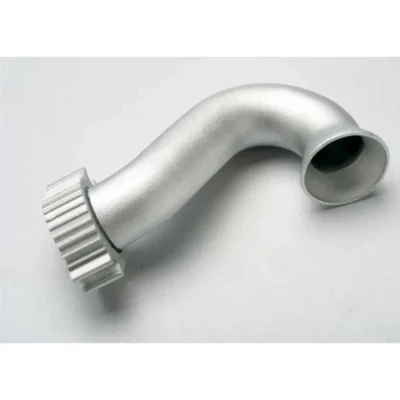 Traxxas Revo/Slayer Pro Tubular Aluminum Exhaust Header (Silver Anodized)