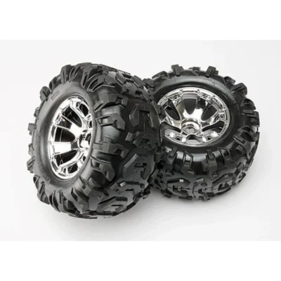 Geode 3.8" Chrome Wheels & Canyon AT Tires (2)