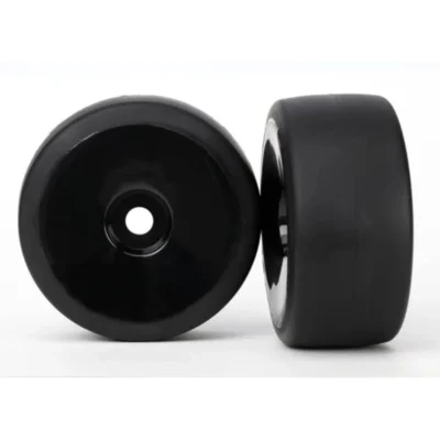 Traxxas XO-1 Slick Tires Premounted w/ Black Dish Wheels (S1 Compound)