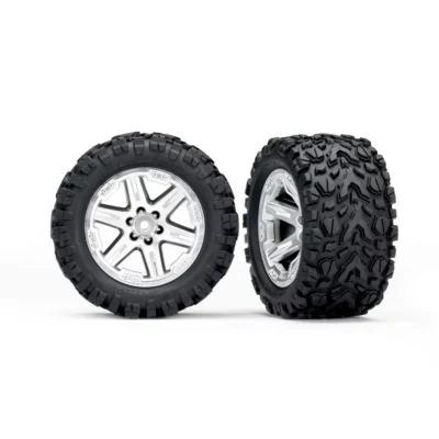 Traxxas Talon EXT 2.8" Pre-Mounted Tires w/ RXT Satin Chrome Wheels (2pcs) (6773R)