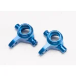 Traxxas 4x4 Aluminum Steering Blocks (Blue)