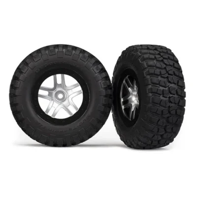 Traxxas Slash BF Goodrich Tires w/ SCT Split Spoke Stain Chrome Wheels (6873)