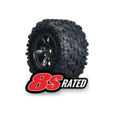 Traxxas X-Maxx Pre-Mounted Maxx AT Tires w/ Black Wheels (2) (7772X)