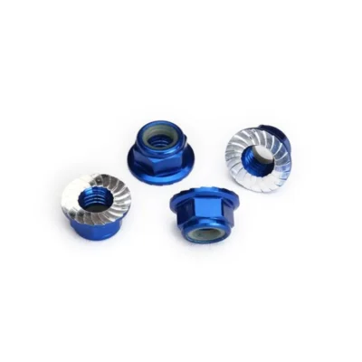 Traxxas 5mm Aluminum Flanged Nylon Locking Nuts (Blue) (8447X)