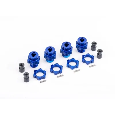 Traxxas Jato 4x4 17mm Aluminum Splined Hubs w/ Nuts (Blue) (4pcs)