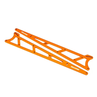 Traxxas Drag Slash Aluminum Wheelie Bar Side Plates (Orange) (2pcs)
