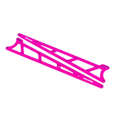 Traxxas Drag Slash Aluminum Wheelie Bar Side Plates (Pink) (2pcs)