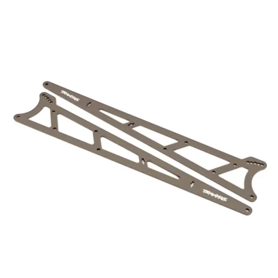 Traxxas Drag Slash Aluminum Wheelie Bar Side Plates (Gray) (2pcs)