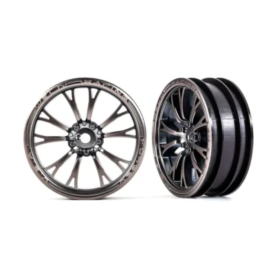 Traxxas Drag Slash Front Wheels Satin Black Chrome (9472A)