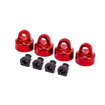 Traxxas Sledge Aluminum GTX Shock Caps (Red)