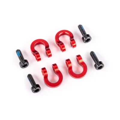 Traxxas TRX-4M Aluminum Bumper D-Rings (Red) (9734R)
