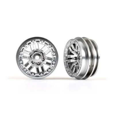 Traxxas Satin Chrome 1.0" Wheels (2pcs) (9768-SATIN)