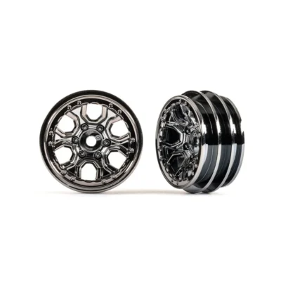 Traxxas TRX-4M Black Chrome 1.0" Wheels (2pcs) (9770-BLKCR)