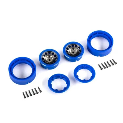 Traxxas TRX-4M 1.0″ Method Race Beadlock Wheels (Black Chrome/Blue)