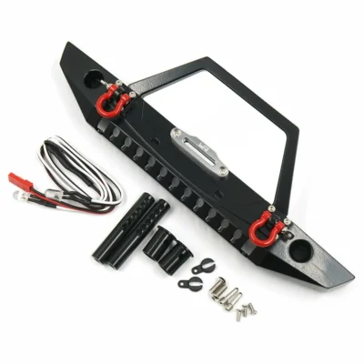 Yeah Racing Alloy Front Bumper w/LED Light For TRX-4/Gen8/SCX10