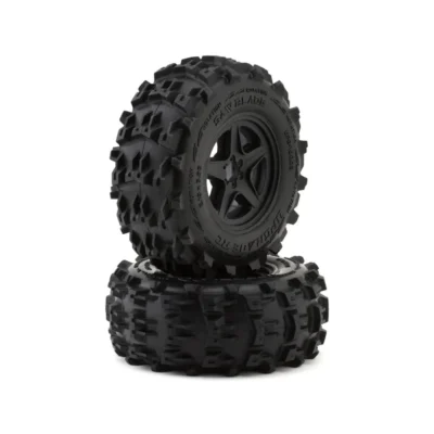 UpGrade RC Saw Blade 2.8" Pre-Mounted Off-Road Tires w/5-Star Wheels (2pcs) (17mm/14mm/12mm Hex)