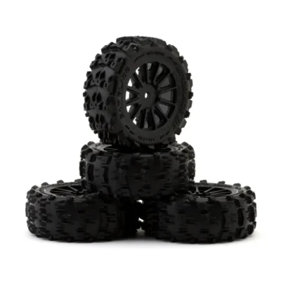 UpGrade RC Saw Blade Pre-Mounted Tires for ARRMA® Typhon Grom™ (4)