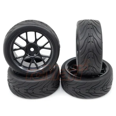 Yeah Racing Spec T CS Wheel Offset 3 Black w/Tire 4pcs For 1/10 Touring (WL-0109)