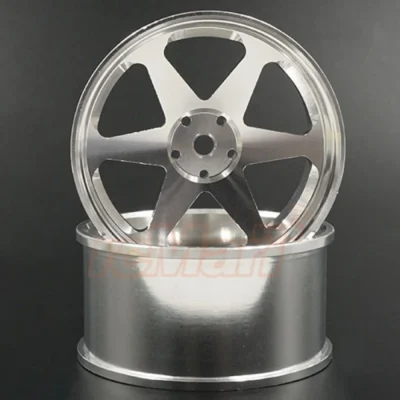 Yeah Racing Spec D Plus Aluminum 7075 6 Spoke +8 Offset Drift Rim 2 pcs (WL-0129SV)
