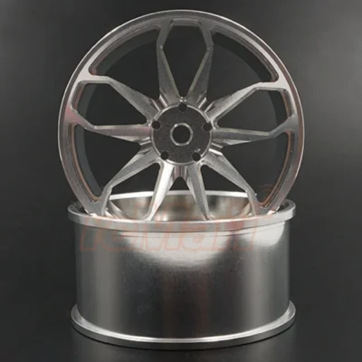 Yeah Racing Spec D Plus Aluminum 7075 10 Spoke +6 Offset Drift Rim 2pcs (WL-0132SV)