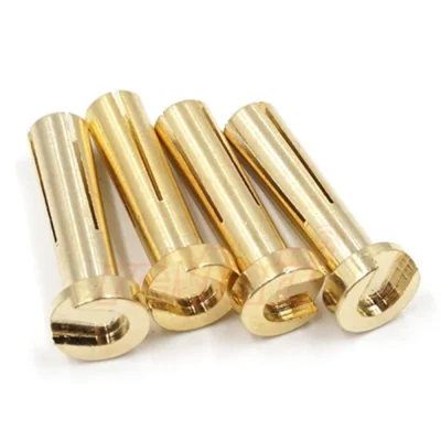 Yeah Racing 4X18mm Gold Male Bullet Plug 4 pcs WPT-0127