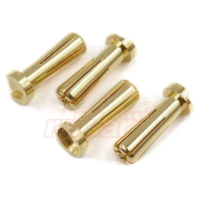 Yeah Racing 5X18mm Gold Male Bullet Plug 4 pcs WPT-0128