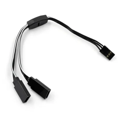 Yeah Racing Black 150mm 60-Core Y-Harness High Current Servo Wire (JR/Futaba Plug) (WPT-0154BK)