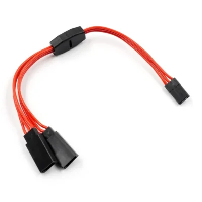 Yeah Racing Red150mm 60-Core Y-Harness High Current Servo Wire (JR/Futaba Plug) (WPT-0154RD)