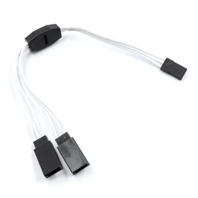 Yeah Racing White 150mm 60-Core Y-Harness High Current Servo Wire (JR/Futaba Plug) (WPT-0154WT)