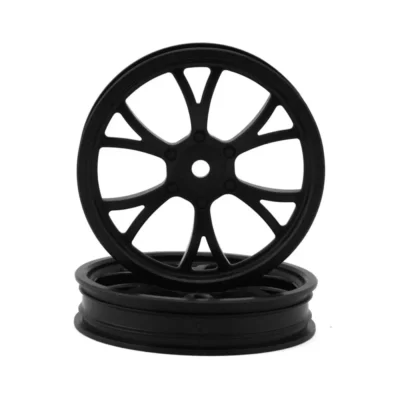 eXcelerate Super V Drag Racing Front Wheels w/12mm Hex (Black) (2pcs)