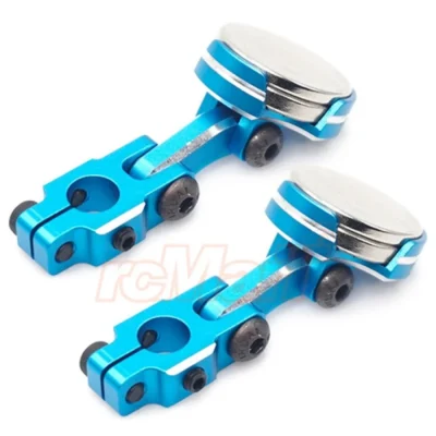 Yeah Racing Aluminum CNC Magnetic Invisible Body Mounting System (2pcs) (Blue) YA-0531BU