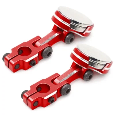 Yeah Racing Aluminum CNC Magnetic Invisible Body Mounting System (2pcs) (Red) YA-0531RD