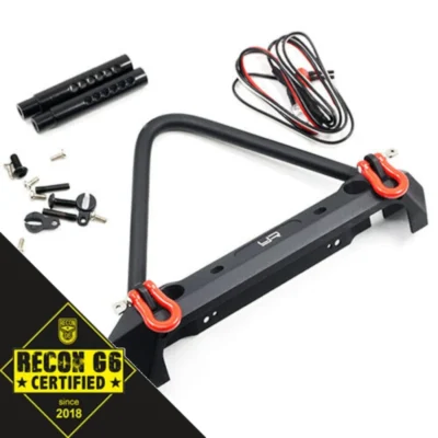 Yeah Racing Aluminum Alloy Front Bumper w/LED Light For SCX10 II/TRX-4/Venture/BOM/Enduro Sendero 'G6 Certified' YA-0548