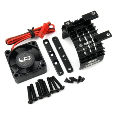 Yeah Racing Aluminum 540/550 Motor Heat Sink w/ Tornado High Speed Fan Black YA-0653BK