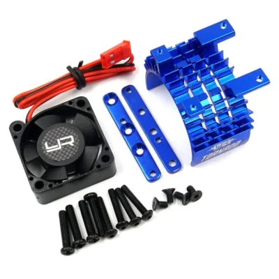 Yeah Racing Aluminum 540/550 Motor Heat Sink w/ Tornado High Speed Fan Blue YA-0653BU