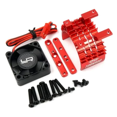 Yeah Racing Aluminum 540/550 Motor Heat Sink w/ Tornado High Speed Fan Red YA-0653RD
