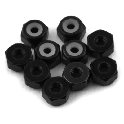 Yeah Racing 2mm Aluminum Lock Nut (Black) (10)